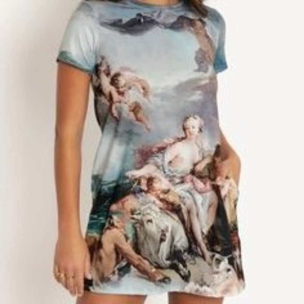NWOT Blackmilk Boucher Metamorphoses Swing Tee Dress LIMITED Size L